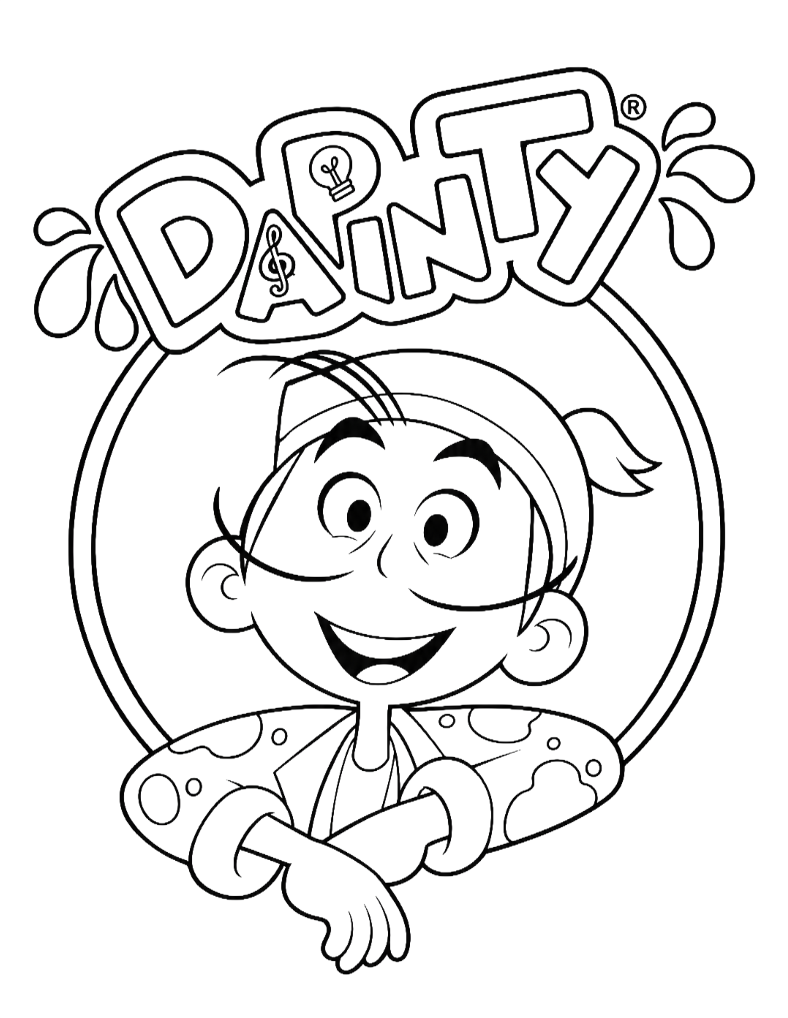 Dapinty - Logo para colorear