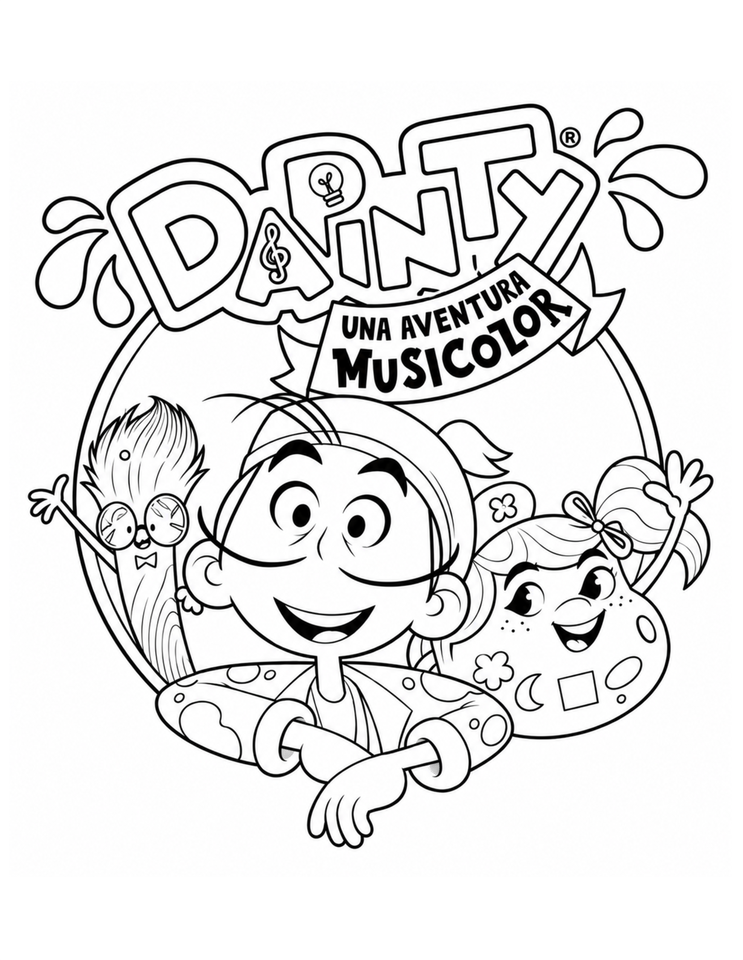 Logo para colorear - Dapinty UAMC - T02